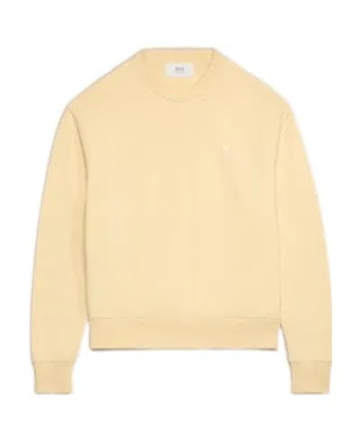 Ami Alexandre Mattiussi Ami De Coeur Round Neck Sweater In Nude