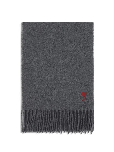 Ami Alexandre Mattiussi Ami De Coeur Scarf In Blue