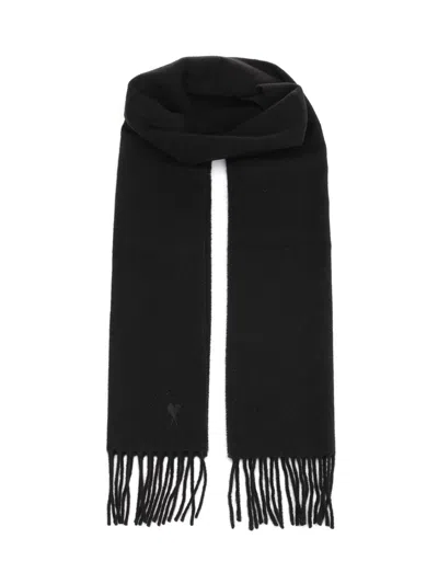 Ami Alexandre Mattiussi Ami De Coeur Scarf Scarves And Foulards Black
