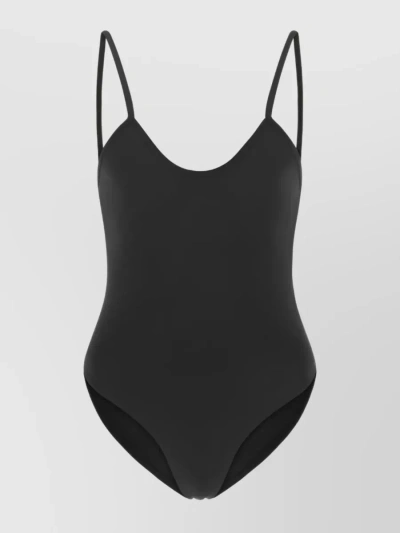 Ami Alexandre Mattiussi Ami De Coeur Scoop Back Swimsuit In Black