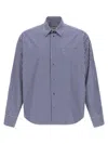 Ami Alexandre Mattiussi Striped Long Sleeve Shirt Chest Pocket In Blue