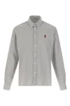Ami Alexandre Mattiussi Ami Oxford Striped Cotton Shirt In Black