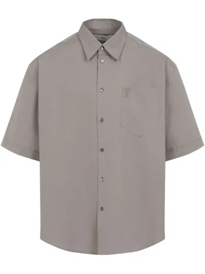Ami Alexandre Mattiussi Ami De Coeur Shirt In Grey