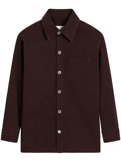 Ami Alexandre Mattiussi Ami De Coeur Shirt Jacket In Braun