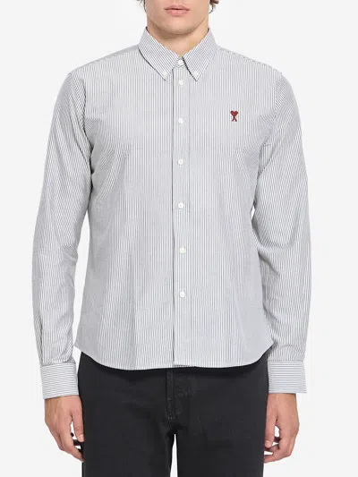 Ami Alexandre Mattiussi Ami De Coeur Shirt In Blue