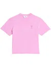 Ami Alexandre Mattiussi Ami De Coeur Short-sleeve T-shirt In Pink