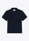 Ami Alexandre Mattiussi Ami De Coeur Short-sleeved Polo T-shirt In Animal Print