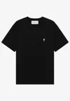 Ami Alexandre Mattiussi Ami Paris Men Ami De Coeur T-shirt In Organic Cotton Jersey In Black