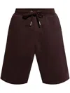 Ami Alexandre Mattiussi Elastic Waist Drawstring Bermuda Shorts In Red