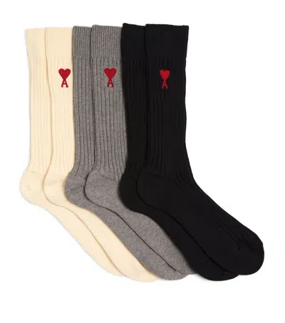 Ami Alexandre Mattiussi Ami De Coeur Socks In Multi