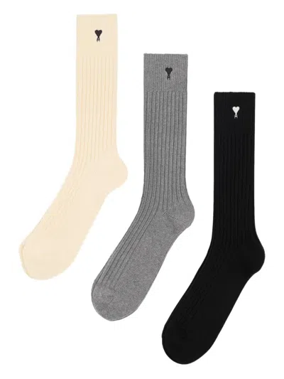 Ami Alexandre Mattiussi Ami De Coeur Socks In Multi