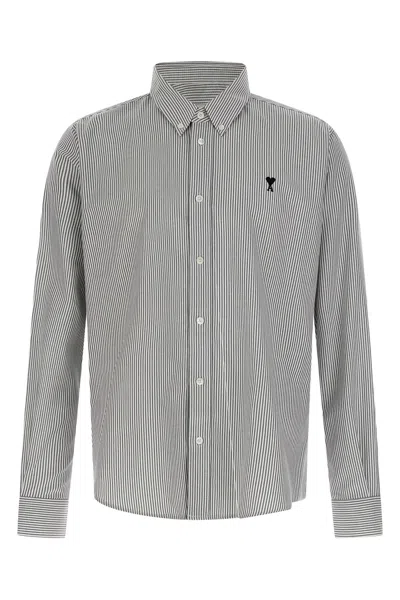 Ami Alexandre Mattiussi 'ami De Coeur' Striped Shirt In Multi