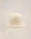 Ami Alexandre Mattiussi Ami De Coeur Stud Bucket Hat In Off White