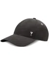 Ami Alexandre Mattiussi Black Nylon Ami De Coeur Stud Cap Grey In Black