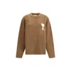 Ami Alexandre Mattiussi Ami Paris Women Ami De Coeur Sweater In Brown