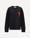 Ami Alexandre Mattiussi Ami Paris Ami De Coeur Wool Sweater In Black