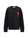 Ami Alexandre Mattiussi Ami Paris Ami De Coeur Sweater In Black