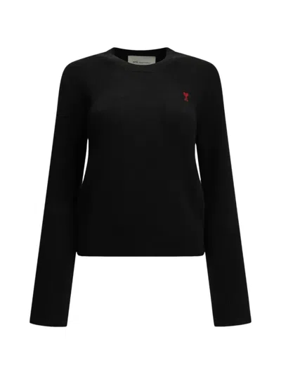 Ami Alexandre Mattiussi Ami De Coeur Sweater In Black