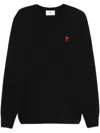 Ami Alexandre Mattiussi Ami Paris "ami De Coeur" Sweater In Black