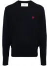 Ami Alexandre Mattiussi Ami De Coeur Logo-embroidered Pullover Sweatshirt In Blue