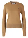 Ami Alexandre Mattiussi Ami Paris Polo Neck Sweater In Brown