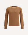 Ami Alexandre Mattiussi Ami De Coeur Sweater In Extrafine Wool And Silk In Brown