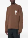 Ami Alexandre Mattiussi Ami De Coeur Sweater In Brown