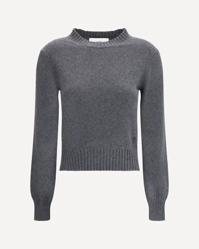 Ami Alexandre Mattiussi Pull Col Rond Ami De Coeur In Gray