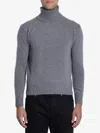 Ami Alexandre Mattiussi Heart Friend Turtleneck Sweater In Cashmere Blend In Grey