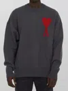 Ami Alexandre Mattiussi Ami Paris Ami De Coeur Sweater In Grey