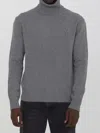 Ami Alexandre Mattiussi Heart Friend Turtleneck Sweater In Cashmere Blend In Grey