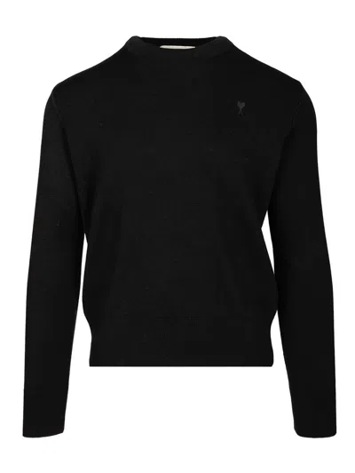 Ami Alexandre Mattiussi Ami De Coeur Sweater Knitwear Black