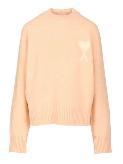 AMI ALEXANDRE MATTIUSSI AMI DE COEUR SWEATER KNITWEAR ROSE