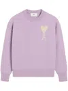 Ami Alexandre Mattiussi Ami De Caur Virgin Wool Sweater In Purple