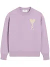 Ami Alexandre Mattiussi Ami De Caur Virgin Wool Sweater In Purple