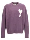 Ami Alexandre Mattiussi Adc Alpaca Blend Crewneck Sweater In Purple