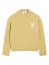 Ami Alexandre Mattiussi Ami De Coeur Sweater In Yellow