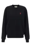 Ami Alexandre Mattiussi Ami Paris Ami De Coeur Black Crew-neck Sweatshirt Women In Black
