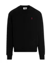 Ami Alexandre Mattiussi Ami De Coeur Cotton Jersey Sweatshirt In Black