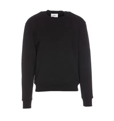 Ami Alexandre Mattiussi Ami De Coeur-embossed Sweatshirt In Black
