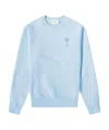 Ami Alexandre Mattiussi Blue Ami De Cœur Sweatshirt In Blue