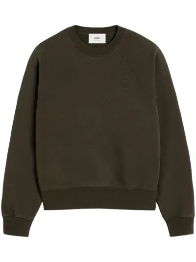 Ami Alexandre Mattiussi Ami De Coeur Sweatshirt In Brown