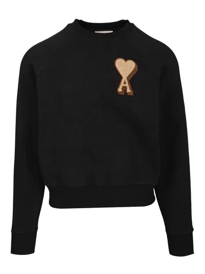 Ami Alexandre Mattiussi Ami De Coeur Sweatshirt Knitwear Black