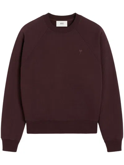 Ami Alexandre Mattiussi Ami Paris Ami De Coeur Boxy Fit Sweatshirt In Red