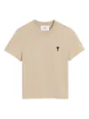 Ami Alexandre Mattiussi Beige Cotton Cropped Ami De Coeur T-shirt Beige In Neutral