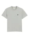 Ami Alexandre Mattiussi Ami Paris T-shirt Ami De Coeur Grey In Cotton Men In Gray