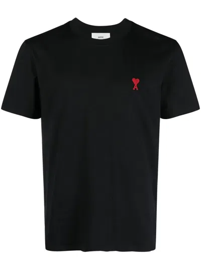 Ami Alexandre Mattiussi Ami Paris Ami De Coeur Black Oversize T Shirt