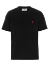 Ami Alexandre Mattiussi Ami Paris Black Ami De Coeur T Shirt