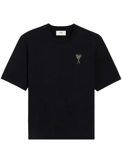 Ami Alexandre Mattiussi Ami De Coeur T-shirt In Black