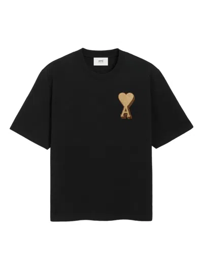 Ami Alexandre Mattiussi Ami De Coeur T-shirt In Black
